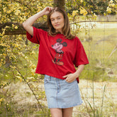 Disney Mickey Oversized Tee, Red
