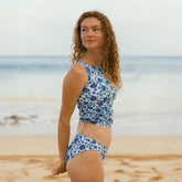 Ruched Crop Top, Santorini