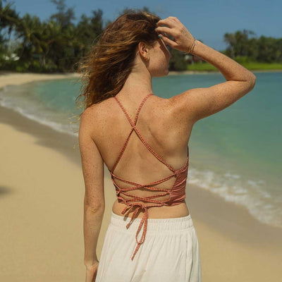 Sunset Stripe Switchback Crop