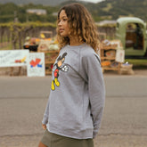 Disney Mickey Long Crew Sweatshirt, Grey