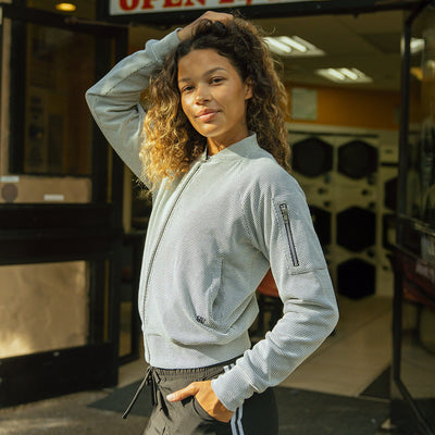 Honeycomb Bomber Jacket