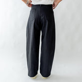 High Rise Barrel Pants, Black