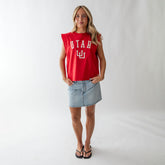 Utah Muscle Tee, Red