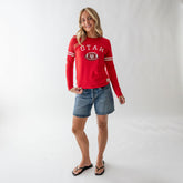 Utah Long Sleeve Baby Tee, Red