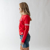 Utah Long Sleeve Baby Tee, Red