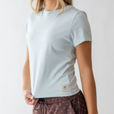 City Skirt, Brown/Blue Polka Dot