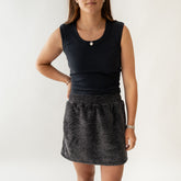 Canyon Fleece Skirt, Charcoal
