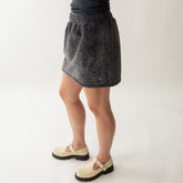 Canyon Fleece Skirt, Charcoal