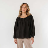 Peasant Top, Black