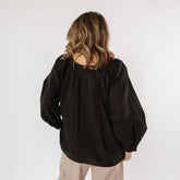 Peasant Top, Black