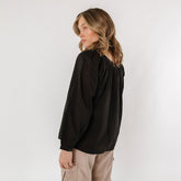 Peasant Top, Black