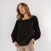 Peasant Top, Black