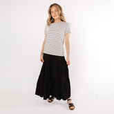 Basic Tee, Black Venice Stripe