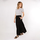 Basic Tee, Black Venice Stripe