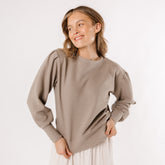 Atlas Ribbed Sweater, Chestnut