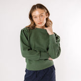 Atlas Ribbed Sweater, Emerald