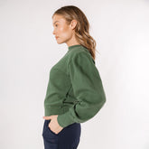 Atlas Ribbed Sweater, Emerald