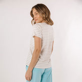 Basic Tee, Grey Venice Stripe