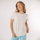 Basic Tee, Grey Venice Stripe