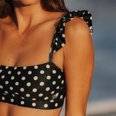 Black Polka Dot Bella Crop Top