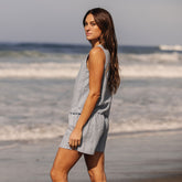 Eyelet Tank, Dusk Blue