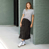 Maxi Cargo Skirt, Black