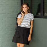 Mini Cargo Skirt, Black