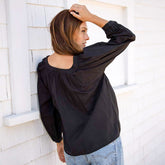 Peasant Top, Black