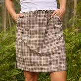 The Away Skirt, Toffee Plaid