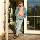 Perfect Oversized Ribbed Tee, Dusty Rose