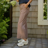Audrey Wide Leg Pants, Toffee Gingham