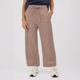 Audrey Wide Leg Pants, Toffee Gingham