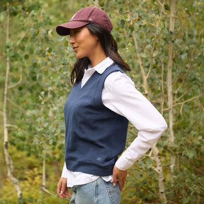 Atlas Ribbed Vest, Navy