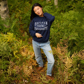 BYU Arrive Crew, Navy - Serif