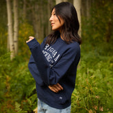 BYU Arrive Crew, Navy - Serif