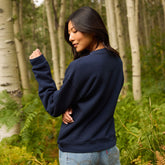 BYU Arrive Crew, Navy - Serif