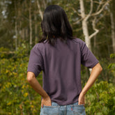 Perfect Oversized Ribbed Tee, Eggplant