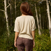 Perfect Oversized Ribbed Tee, Cream