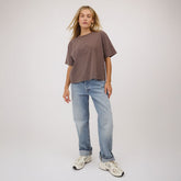 Perfect Oversized Cotton Tee, Brown