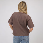 Perfect Oversized Cotton Tee, Brown