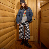 Disney Audrey Wide Leg Pants, Mickey Check