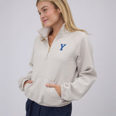 BYU Cinched 1/4 Zip, Tan
