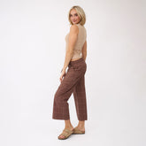 Cotton Rib Scoop Tank, Tan
