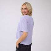 Perfect Oversized Ribbed Tee, Lavender