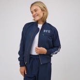 BYU Track Bomber Jacket, Navy