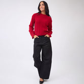 Alpine Knit Sweater, Crimson