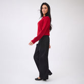 Alpine Knit Sweater, Crimson