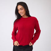 Alpine Knit Sweater, Crimson
