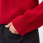 Alpine Knit Sweater, Crimson