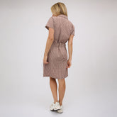 Vineyard Dress, Toffee Gingham
